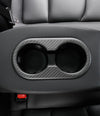 ApexModz Real Carbon Fiber Products Real Molded Carbon Fiber Cup Holder Fascia Trim for Tesla Model Y 2020-2023