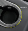ApexModz Real Carbon Fiber Products Real Molded Carbon Fiber Cup Holder Fascia Trim for Tesla Model Y 2020-2023
