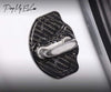 Carbon Fiber (Gloss) Door Lock Protection Cover For Tesla Model Y 2020-2022 ApexModz Real Carbon Fiber Products Real Molded Carbon Fiber Gloss Door Hook Covers for Tesla Model Y 2020-2024