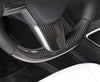 ApexModz Real Carbon Fiber Products Real Molded Carbon Fiber Lower Steering Wheel Overlay for Tesla Model Y 2020-2024