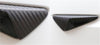 ApexModz Real Carbon Fiber Products Real Molded Carbon Fiber Side Marker Turn Signal Overlay Half Covers for Tesla Model S 2014-2020