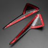 ApexModz Real Carbon Fiber Products Real Molded Carbon Fiber Side Marker Turn Signal Overlay Half Covers for Tesla Model S 2014-2020