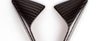 ApexModz Real Carbon Fiber Products Real Molded Carbon Fiber Side Marker Turn Signal Overlay Half Covers for Tesla Model S 2014-2020