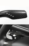 ApexModz Real Carbon Fiber Products Real Molded Carbon Fiber Wiper and Driving Shift Switch Overlay Covers for Tesla Model Y 2020-2024