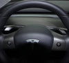 ApexModz Real Carbon Fiber Products Real Molded Carbon Fiber Wiper and Driving Shift Switch Overlay Covers for Tesla Model Y 2020-2024