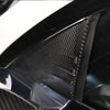 ApexModz Real Carbon Fiber Products Real Molded Gloss A-Pillar Carbon Fiber Front Quarter Glass Overlay Covers For Tesla Model 3 2017-2023