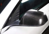 ApexModz Real Carbon Fiber Products Real Molded Gloss A-Pillar Carbon Fiber Front Quarter Glass Overlay Covers For Tesla Model 3 2017-2023