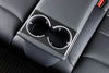 Tesla Model 3 2023-2024 Highland Real Molded Gloss Carbon Fiber Backseat Cup Holder Overlay ApexModz Real Carbon Fiber Products Real Molded Gloss Carbon Fiber Backseat Cup Holder Overlay for Tesla Model 3 2023-2024 Highland