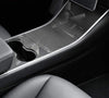 ApexModz Real Carbon Fiber Products Real Molded Gloss Carbon Fiber Center Console Overlay Kit for Tesla Model 3 2017-2020