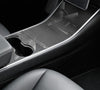ApexModz Real Carbon Fiber Products Real Molded Gloss Carbon Fiber Center Console Overlay Kit for Tesla Model Y 2020