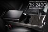 ApexModz Real Carbon Fiber Products Real Molded Gloss Carbon Fiber Center Console Overlay Kit for Tesla Model Y 2020