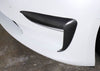 Tesla Model 3 2017-2023 Real Molded Gloss Carbon fiber Fog Light Eye-lids Canards ApexModz Real Carbon Fiber Products Real Molded Gloss Carbon Fiber Fog Light Canards for Tesla Model 3 2017-2023