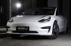 Tesla Model 3 2017-2023 Real Molded Gloss Carbon fiber Fog Light Eye-lids Canards ApexModz Real Carbon Fiber Products Real Molded Gloss Carbon Fiber Fog Light Canards for Tesla Model 3 2017-2023