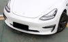 Tesla Model 3 2017-2023 Real Molded Gloss Carbon fiber Fog Light Eye-lids Canards ApexModz Real Carbon Fiber Products Real Molded Gloss Carbon Fiber Fog Light Canards for Tesla Model 3 2017-2023