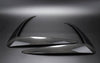Tesla Model 3 2017-2023 Real Molded Gloss Carbon fiber Fog Light Eye-lids Canards ApexModz Real Carbon Fiber Products Real Molded Gloss Carbon Fiber Fog Light Canards for Tesla Model 3 2017-2023