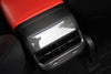 ApexModz Real Carbon Fiber Products Real Molded Gloss Carbon Fiber Rear Backseat AC Vent Overlay Cover for Tesla Model Y 2020-2024