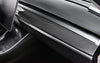 ApexModz Real Carbon Fiber Products Real Molded Gloss Carbon Fiber Single Piece Dashboard Overlay Cover for Tesla Model Y 2021-2024