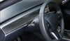 ApexModz Real Carbon Fiber Products Real Molded Gloss Carbon Fiber Single Piece Dashboard Overlay Cover for Tesla Model Y Gen 1 2020