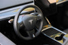 ApexModz Real Carbon Fiber Products Real Molded Gloss Carbon Fiber Turn Signal and Driving Shift Switch Overlay Covers V3 for Tesla Model Y 2020-2024