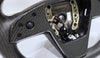 ApexModz Real Carbon Fiber Products Real Molded Gloss Carbon Fiber Yoke Steering Wheel Bezel Fascia Trim for Tesla Model X 2021-2024