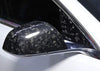 ApexModz Real Carbon Fiber Products Real Molded Gloss Forged A-Pillar Carbon Fiber Front Quarter Glass Cover For Tesla Model Y 2020-2024