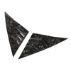 ApexModz Real Carbon Fiber Products Real Molded Gloss Forged A-Pillar Carbon Fiber Front Quarter Glass Cover For Tesla Model Y 2020-2024