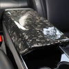 ApexModz Real Carbon Fiber Products Real Molded Gloss Forged Carbon Fiber Armrest Overlay Cover For Tesla Model 3 2017-2023