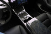ApexModz Real Carbon Fiber Products Real Molded Gloss Forged Carbon Fiber Center Console Full Coverage Overlay for Tesla Model Y 2022-2024