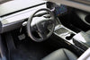 ApexModz Real Carbon Fiber Products Real Molded Gloss Forged Carbon Fiber Center Console Full Coverage Overlay for Tesla Model Y 2022-2024