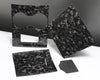 ApexModz Real Carbon Fiber Products Real Molded Gloss Forged Carbon Fiber Center Console Overlay Kit for Tesla Model 3 2017-2020