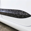ApexModz Real Carbon Fiber Products Real Molded Gloss Forged Carbon Fiber External Door Trims for Tesla Model 3 2017-2023