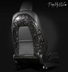 Genuine Forged Carbon Fiber Open Seat Backs for Tesla Model 3 (Gloss) 2017-2021 ApexModz Real Carbon Fiber Products Real Molded Gloss Forged Carbon Fiber Open Seat Backs for Tesla Model 3 2017-2023