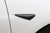 ApexModz Real Carbon Fiber Products Real Molded Gloss Forged Carbon Fiber Side Marker Turn Signal Half Overlay Covers for Tesla Model Y 2020-2024
