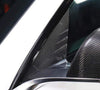 ApexModz Real Carbon Fiber Products Real Molded Matte Carbon Fiber A-Pillar Front Quarter Glass Covers For Tesla Model 3 2017-2023
