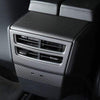 ApexModz Real Carbon Fiber Products Real Molded Matte Carbon Fiber Backseat AC Vent Overlay Cover For Tesla Model X 2015-2021