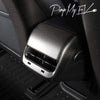 ApexModz Real Carbon Fiber Products Real Molded Matte Carbon Fiber Backseat AC Vent Overlay Cover For Tesla Model Y 2020-2024