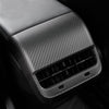 ApexModz Real Carbon Fiber Products Real Molded Matte Carbon Fiber Backseat AC Vent Overlay Cover For Tesla Model Y 2020-2024