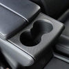 ApexModz Real Carbon Fiber Products Real Molded Matte Carbon Fiber Cup Holder Overlay For Tesla Model X 2015-2021