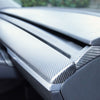 ApexModz Real Carbon Fiber Products Real Molded Matte Carbon Fiber Dashboard Air Vent Top Overlay For Tesla Model Y 2020-2024
