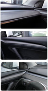 ApexModz Real Carbon Fiber Products Real Molded Matte Carbon Fiber Dashboard & Door Panel Replacement Kit for Tesla Model Y LHD 2021-2024