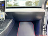 ApexModz Real Carbon Fiber Products Real Molded Matte Carbon Fiber GloveBox Overlay Cover Sleeve For Tesla Model Y 2020-2024