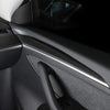 ApexModz Real Carbon Fiber Products Real Molded Matte Carbon Fiber Interior Door Panel Overlay Covers for Tesla Model Y 2021-2024