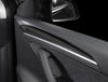 ApexModz Real Carbon Fiber Products Real Molded Matte Carbon Fiber Interior Door Panel Overlay Covers for Tesla Model Y 2021-2024