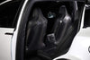 ApexModz Real Carbon Fiber Products Real Molded Matte Carbon Fiber Seat Back Replacements for Tesla Model X 2015-2020