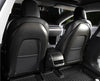 Genuine Carbon Fiber Seat Open Back Protectors for Tesla Model Y (Matte) 2020-2021 ApexModz Real Carbon Fiber Products Real Molded Matte Carbon Fiber Seat Open Back Overlay Covers for Tesla Model Y 2020-2024