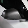 ApexModz Real Carbon Fiber Products Real Molded Matte Carbon Fiber Side Mirror Overlay Covers for Tesla Model 3 2017-2023