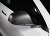 ApexModz Real Carbon Fiber Products Real Molded Matte Carbon Fiber Side Mirror Overlay Covers for Tesla Model 3 2017-2023