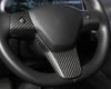 ApexModz Real Carbon Fiber Products Real Molded Matte Carbon Fiber Steering Wheel Overlay for Tesla Model Y 2020-2024