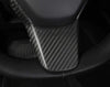 ApexModz Real Carbon Fiber Products Real Molded Matte Carbon Fiber Steering Wheel Overlay for Tesla Model Y 2020-2024