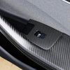 Tesla Model 3 (Left Hand Drive) 2023-2024 Highland Real Molded Matte Carbon Fiber Window Switch Overlays ApexModz Real Carbon Fiber Products Real Molded Matte Carbon Fiber Window Switch Overlays for Tesla Model 3 (Left Hand Drive) 2023-2024 Highland